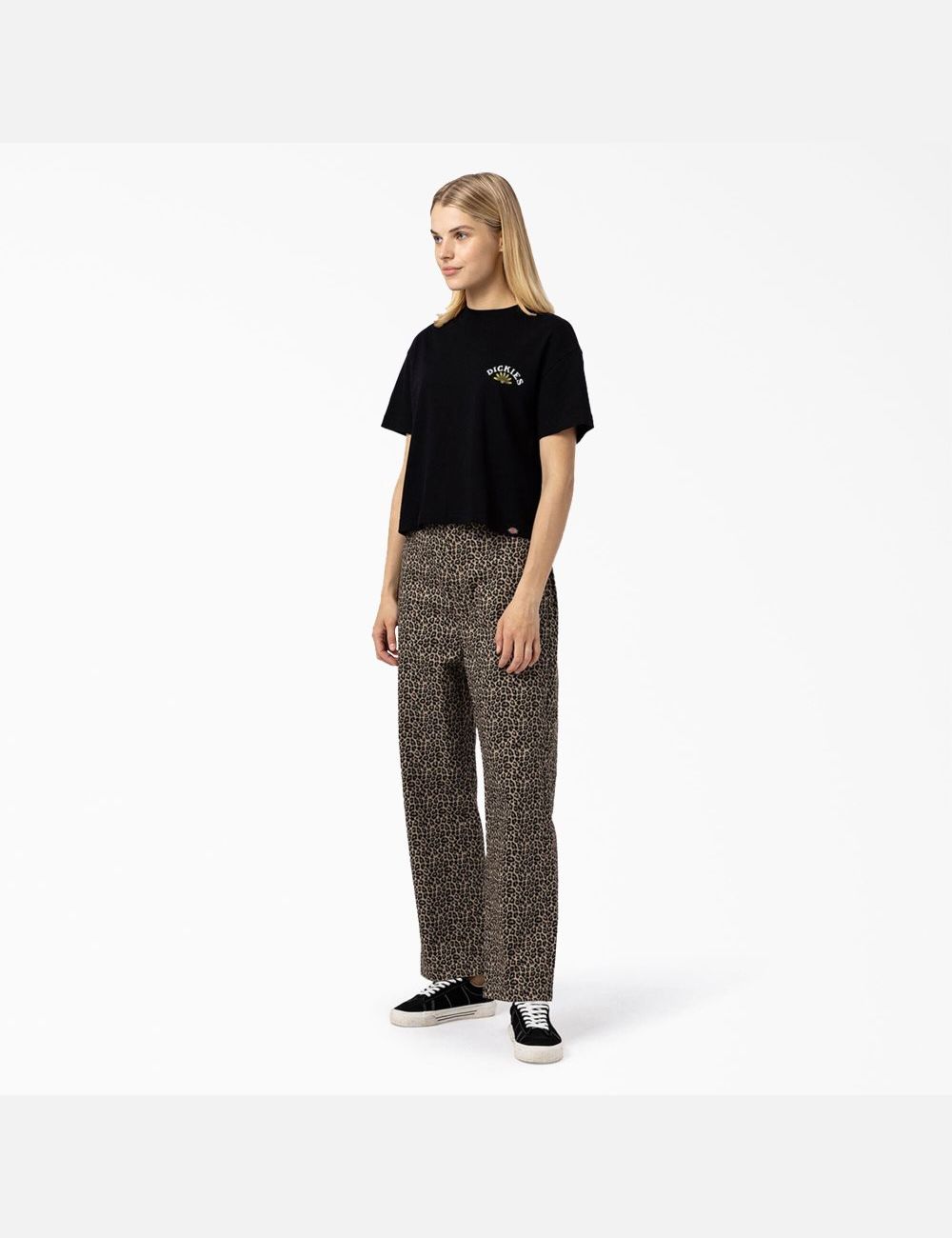 T Shirts Dickies Fort Lewis Cropped Graphique Noir | 971TVHISO