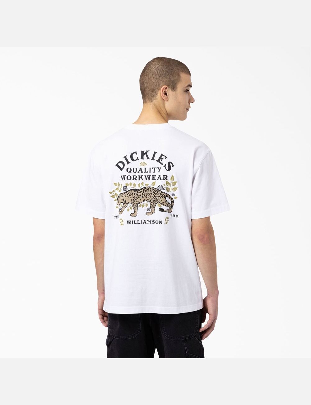 T Shirts Dickies Fort Lewis Graphique Corta Sleeve Blanche | 029FRKJWH