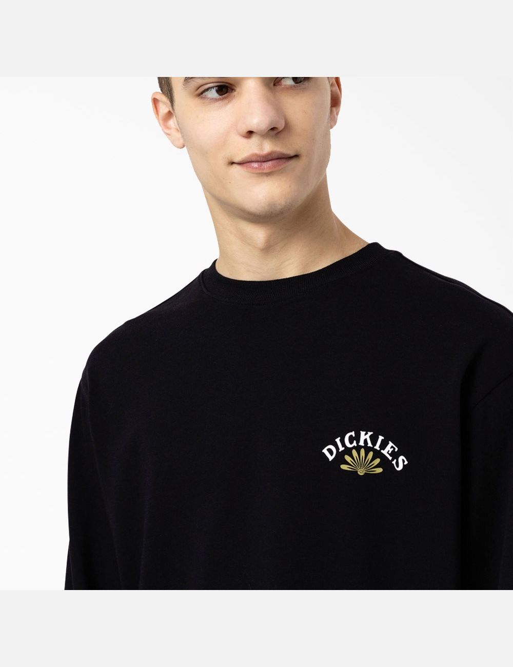 T Shirts Dickies Fort Lewis Graphique Long Sleeve Noir | 368JBQPMU