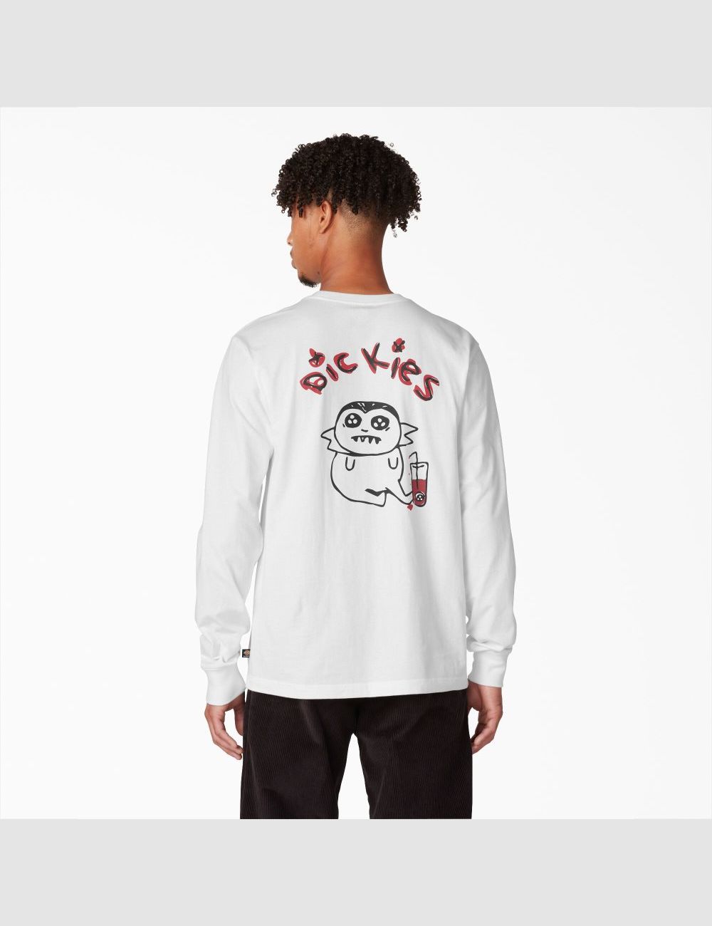 T Shirts Dickies Franky Villani Drunkula Graphique Long Sleeve Blanche | 745LYIDFM