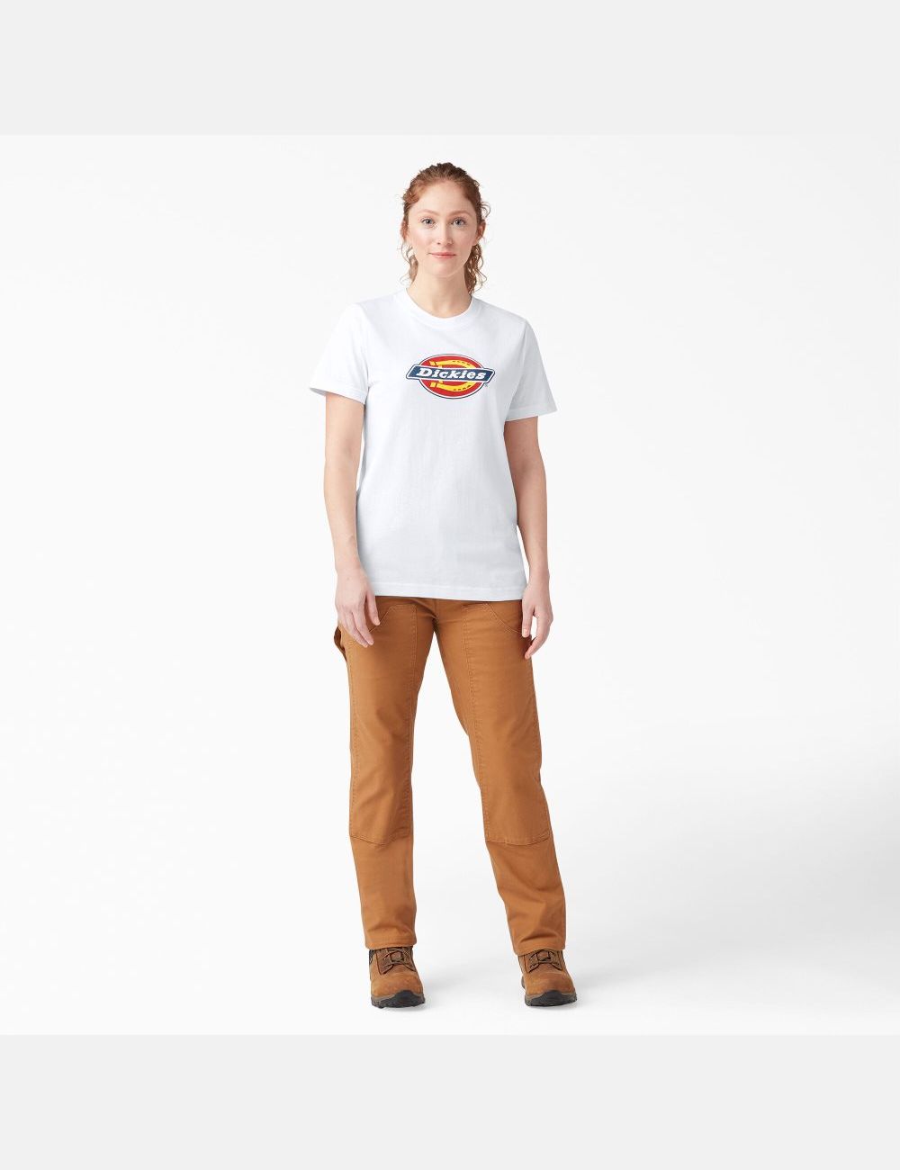 T Shirts Dickies Logo Graphique Blanche | 403KGCJAD