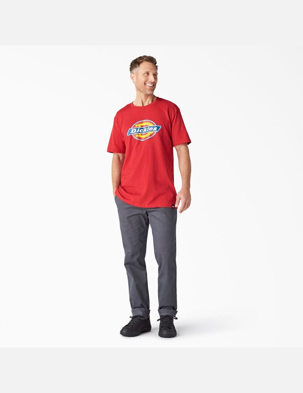 T Shirts Dickies Logo Graphique Rouge | 287RAJDVP