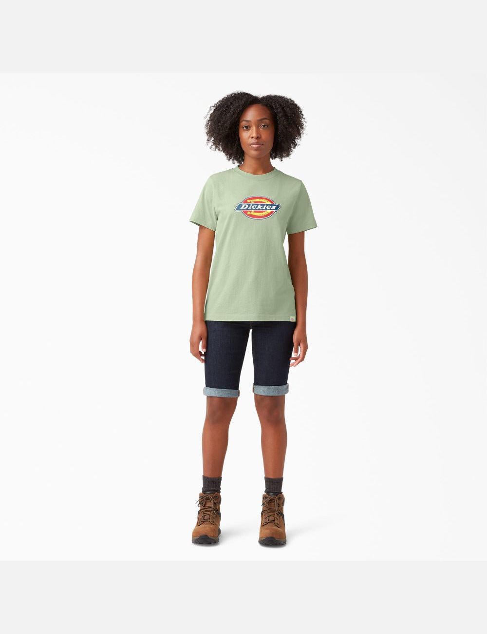 T Shirts Dickies Logo Graphique Vert | 760CREYSJ