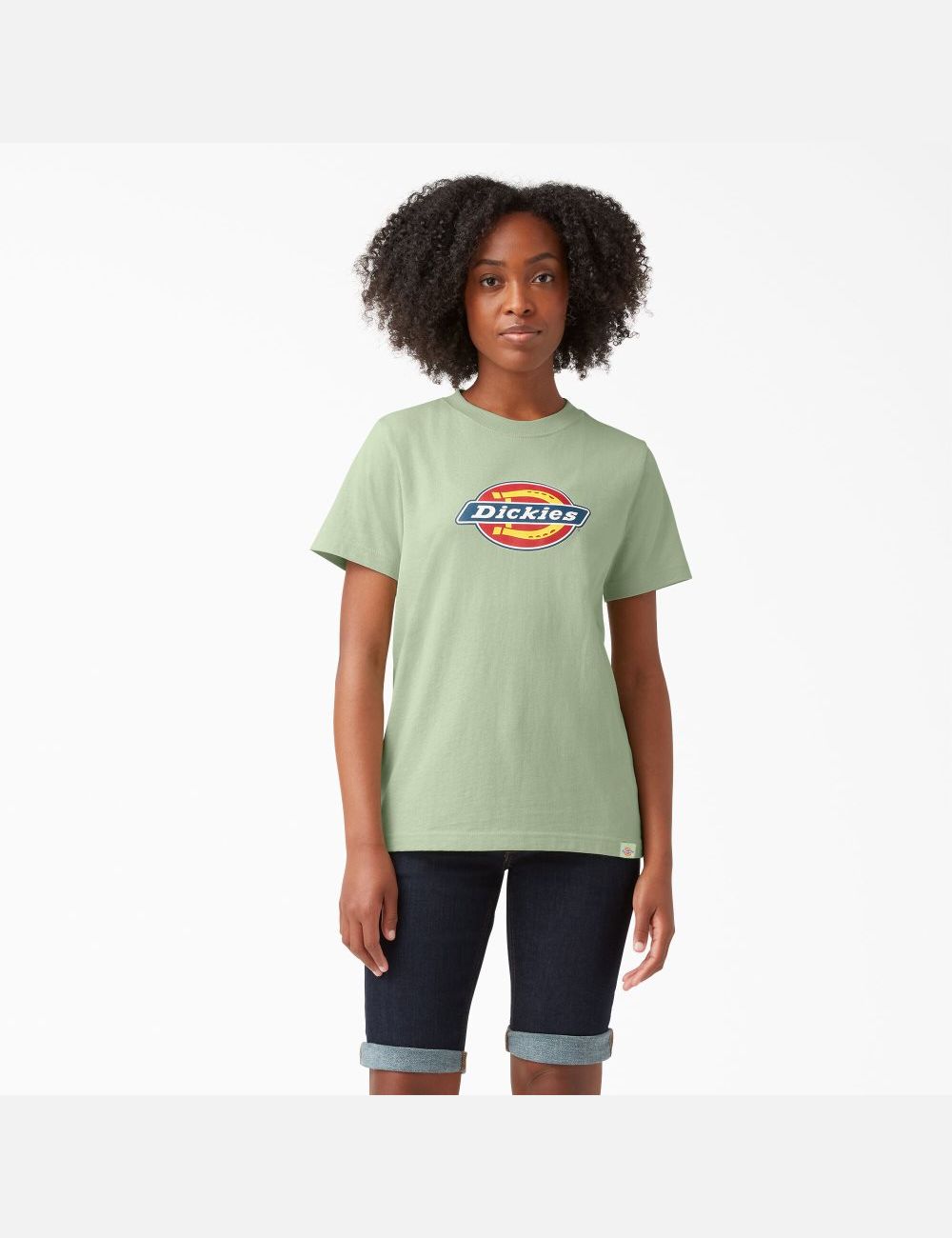 T Shirts Dickies Logo Graphique Vert | 760CREYSJ