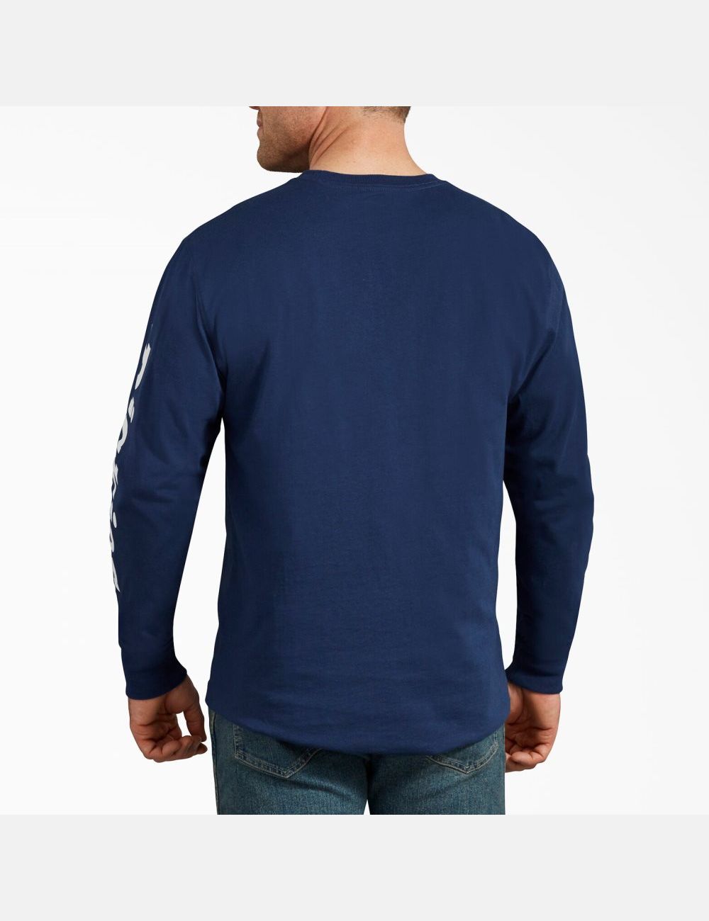 T Shirts Dickies Long-Sleeve Graphique Bleu Foncé | 972UEGKYS