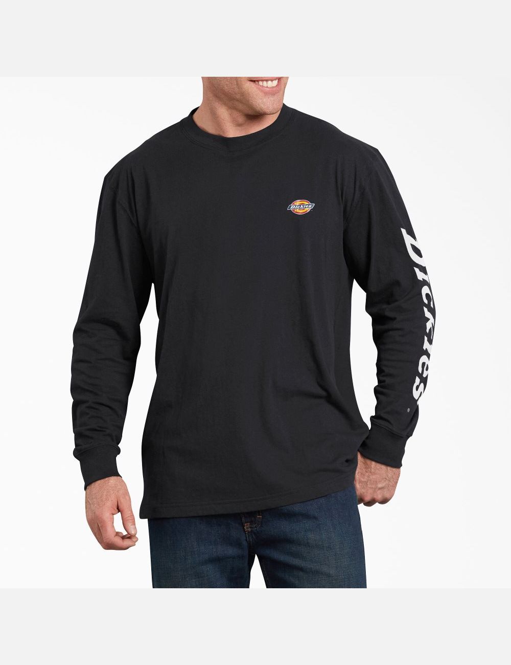 T Shirts Dickies Long-Sleeve Graphique Noir | 214IMBRUZ