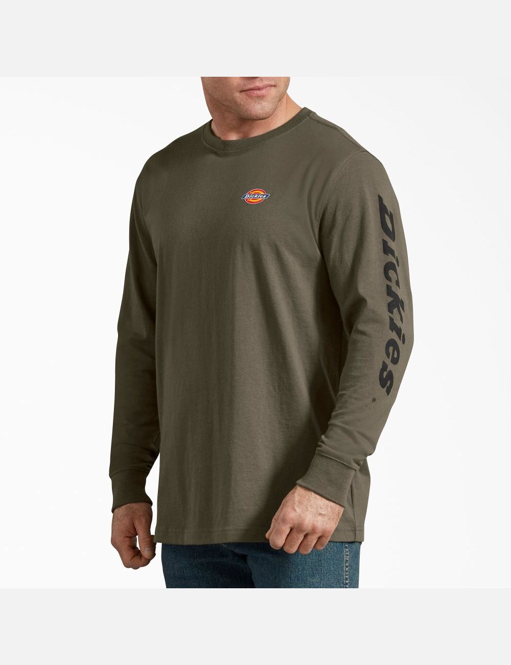 T Shirts Dickies Long-Sleeve Graphique Vert | 185JONPKR