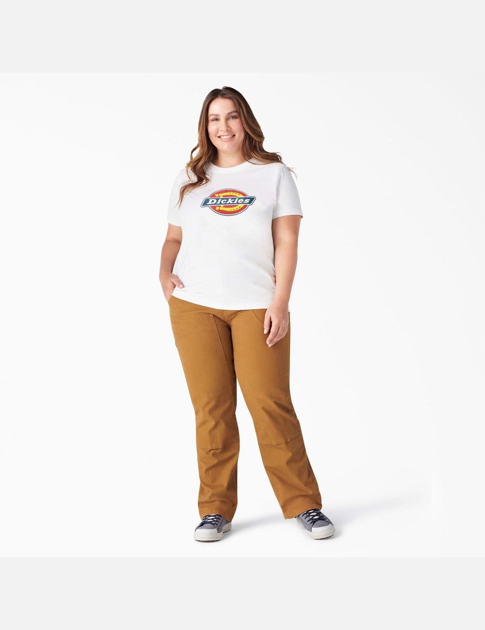 T Shirts Dickies Plus Logo Graphique Blanche | 793MGQAHW