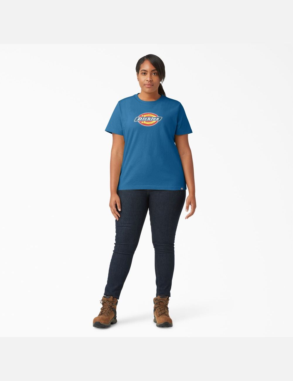 T Shirts Dickies Plus Logo Graphique Bleu | 946BHRZPW