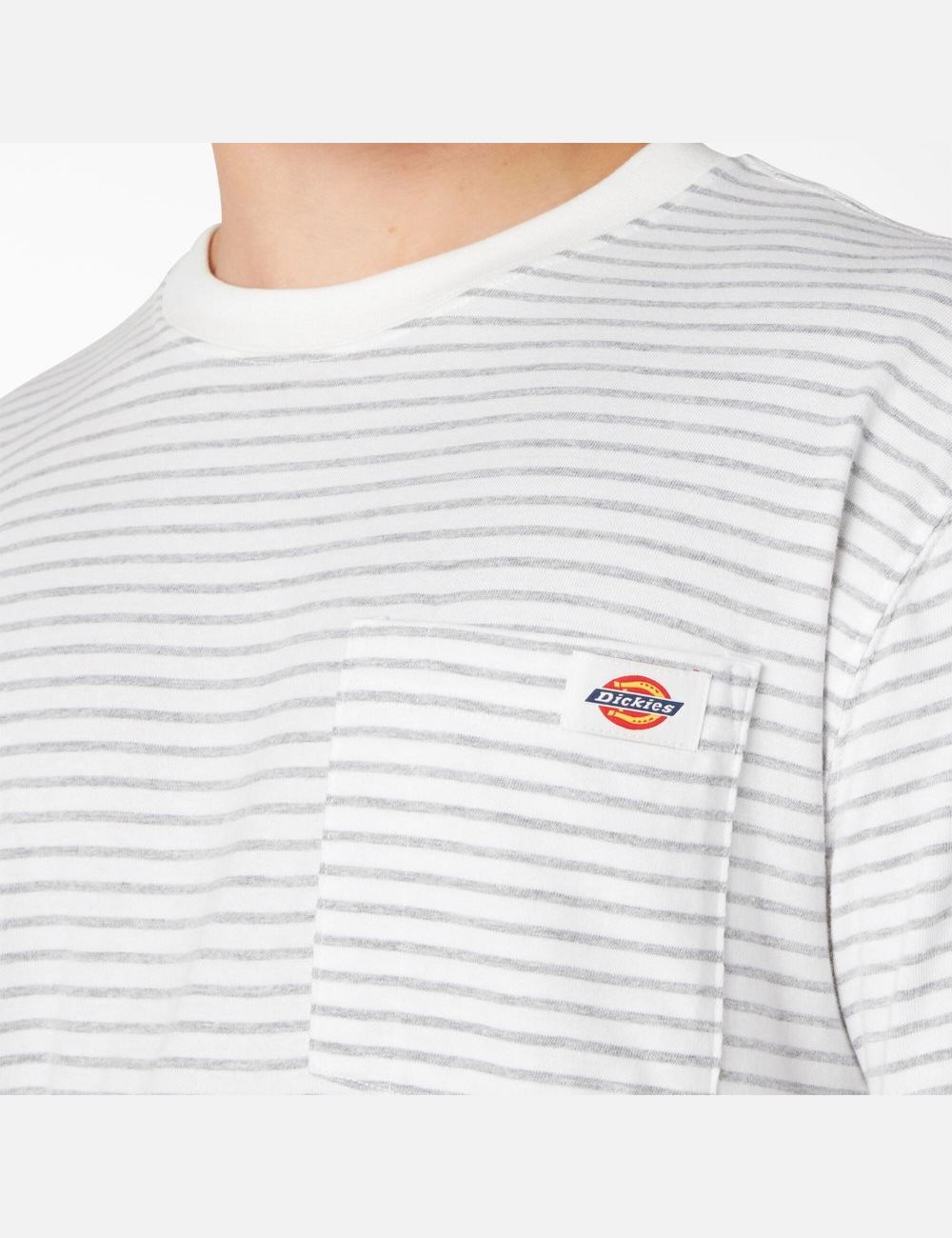 T Shirts Dickies Regular Fit Rayé Pocket Blanche Stripes | 374CHQWRM