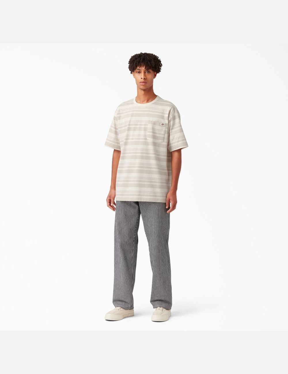 T Shirts Dickies Relaxed Fit Rayé Pocket Stripes | 173LYCMTG