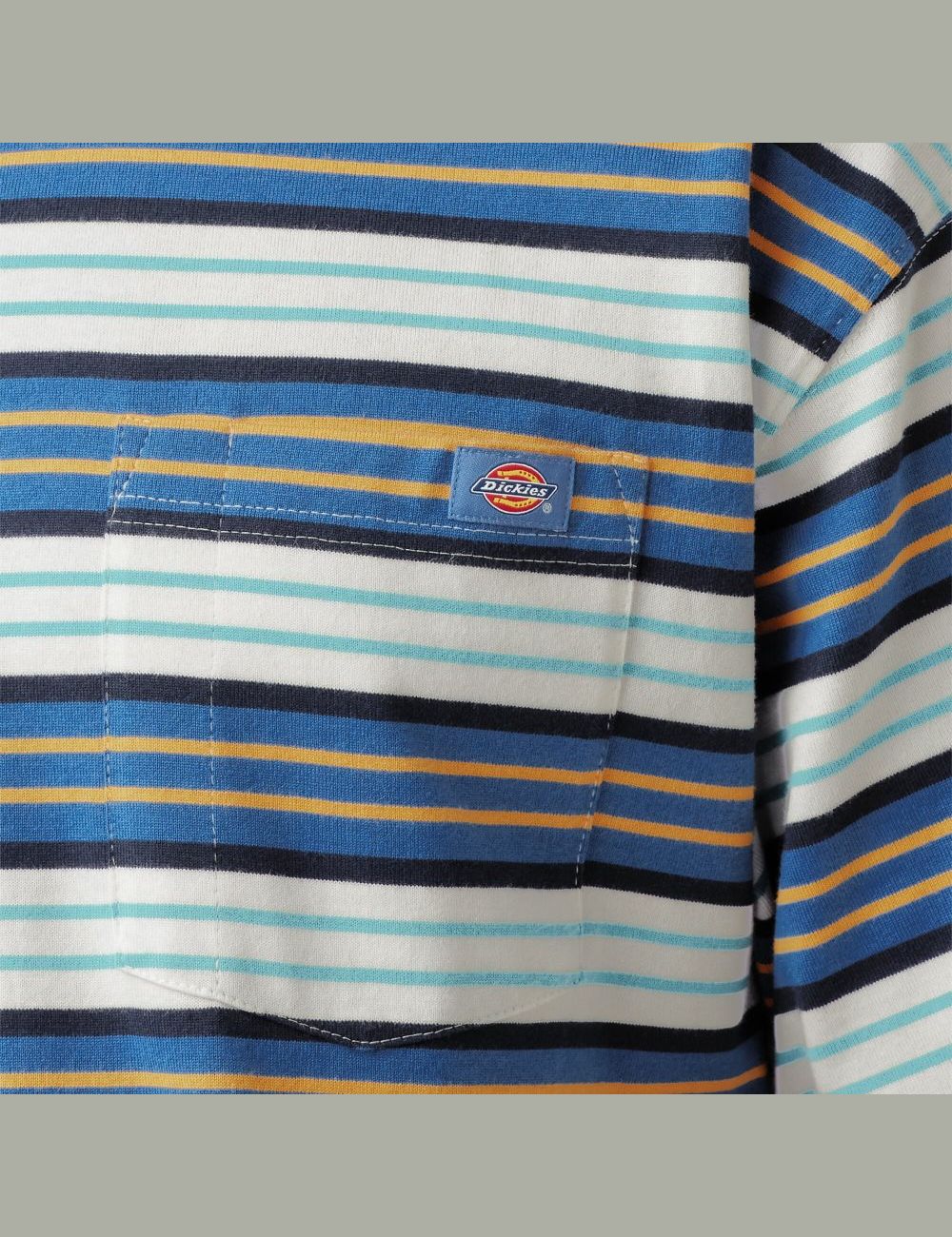 T Shirts Dickies Relaxed Fit Rayé Pocket Bleu Foncé Stripes | 643NHKGMU