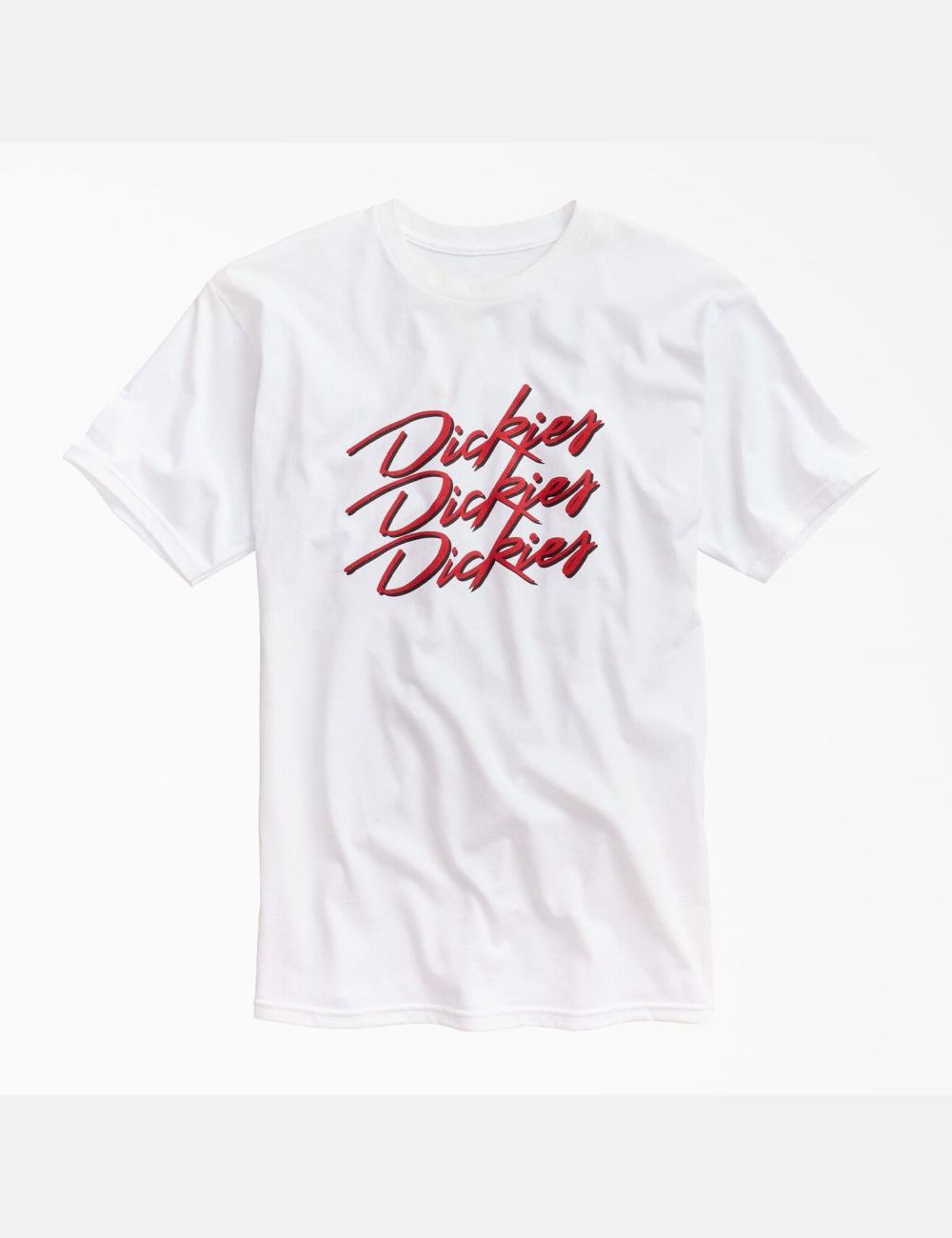 T Shirts Dickies Retro Script Graphique Blanche | 710FVWKCP