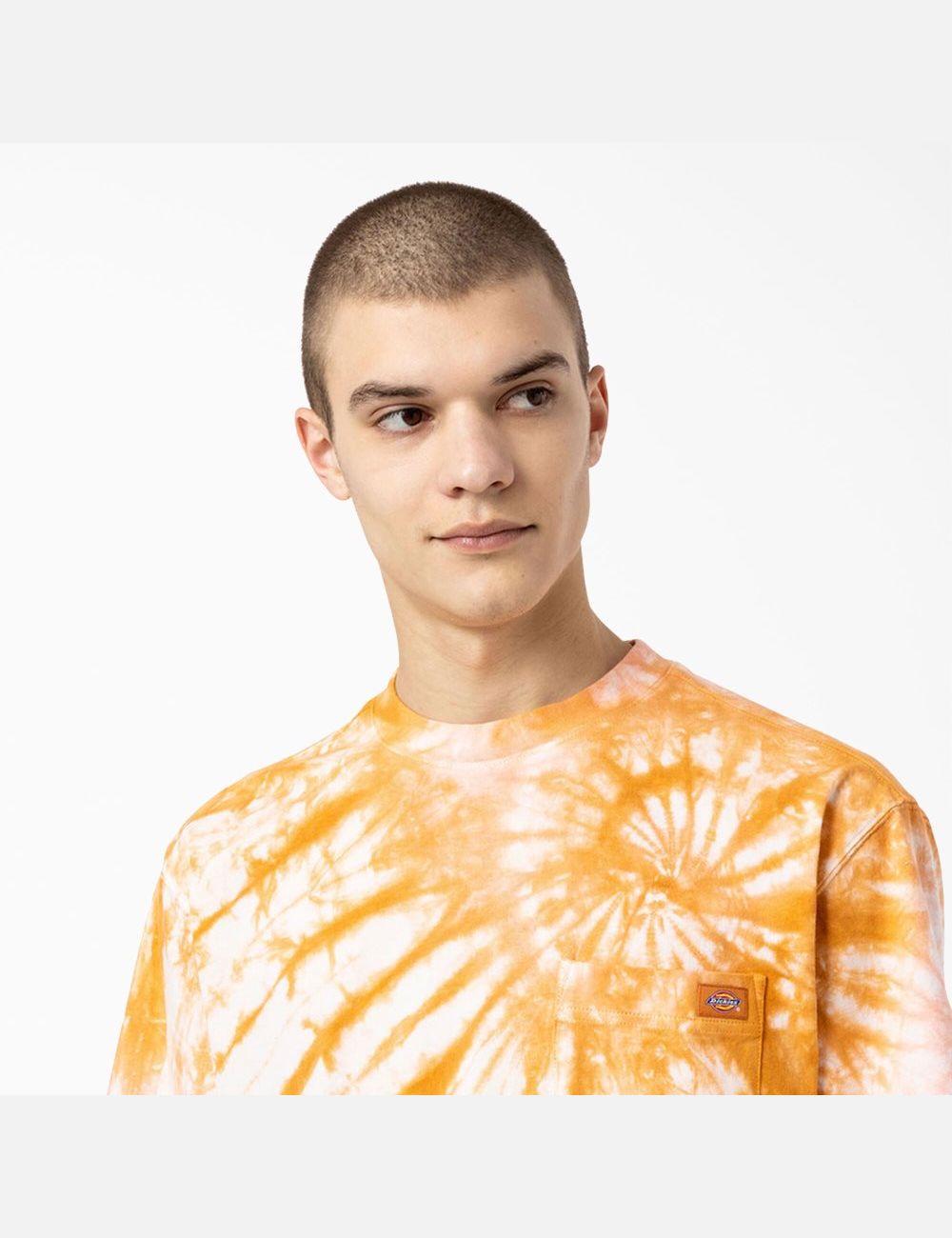 T Shirts Dickies Seatac Tie-Dye Orange | 401LACHTX