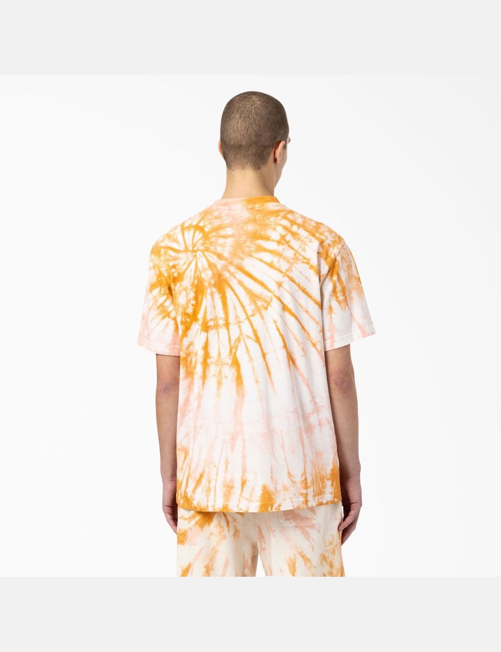 T Shirts Dickies Seatac Tie-Dye Orange | 401LACHTX