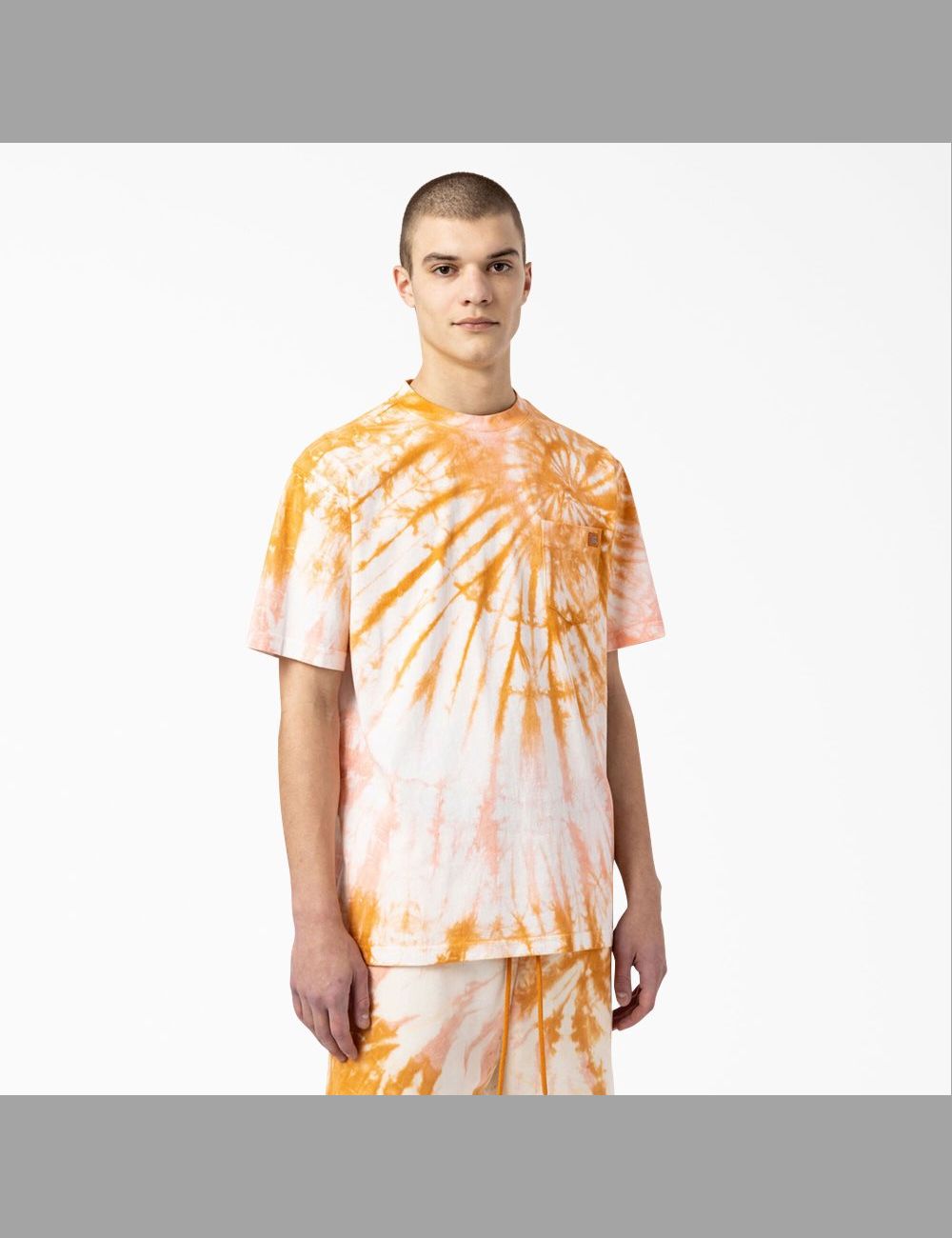 T Shirts Dickies Seatac Tie-Dye Orange | 401LACHTX