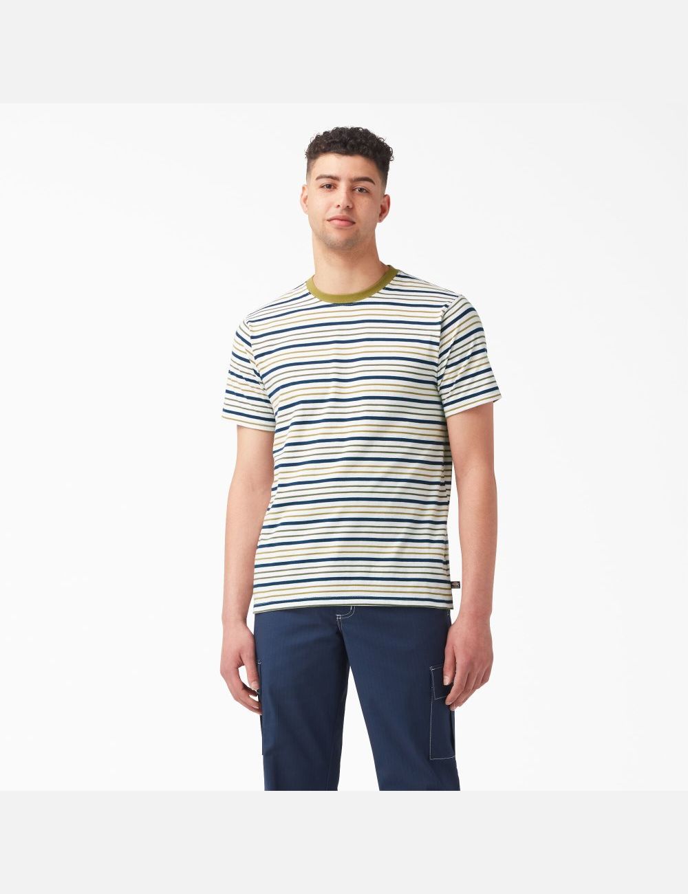 T Shirts Dickies Skateboarding Rayé Blanche Stripes | 917WDRCZI