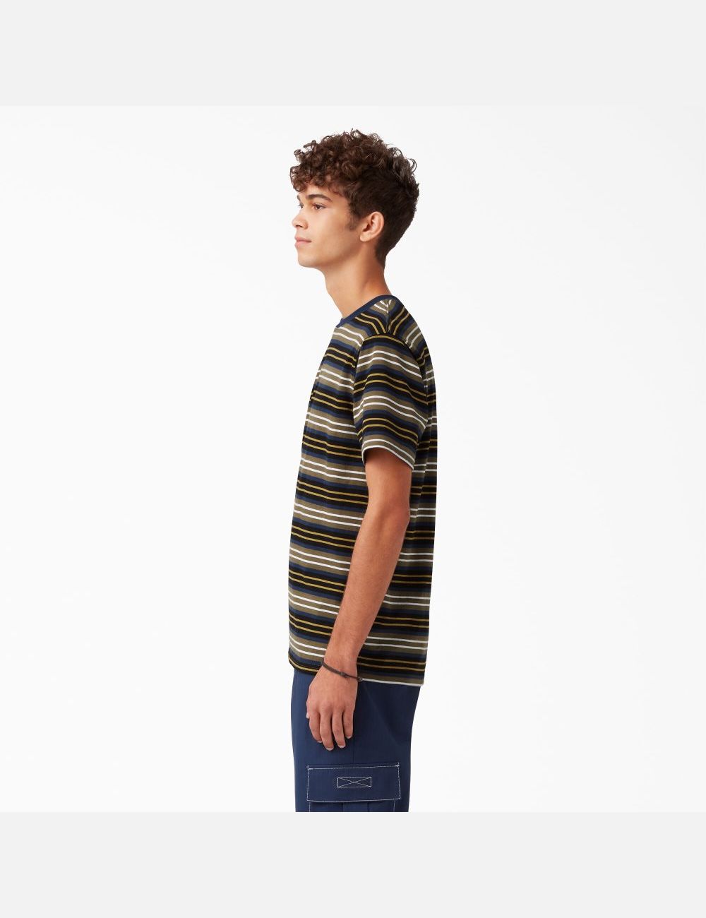 T Shirts Dickies Skateboarding Rayé Noir Stripes | 028WURBGN