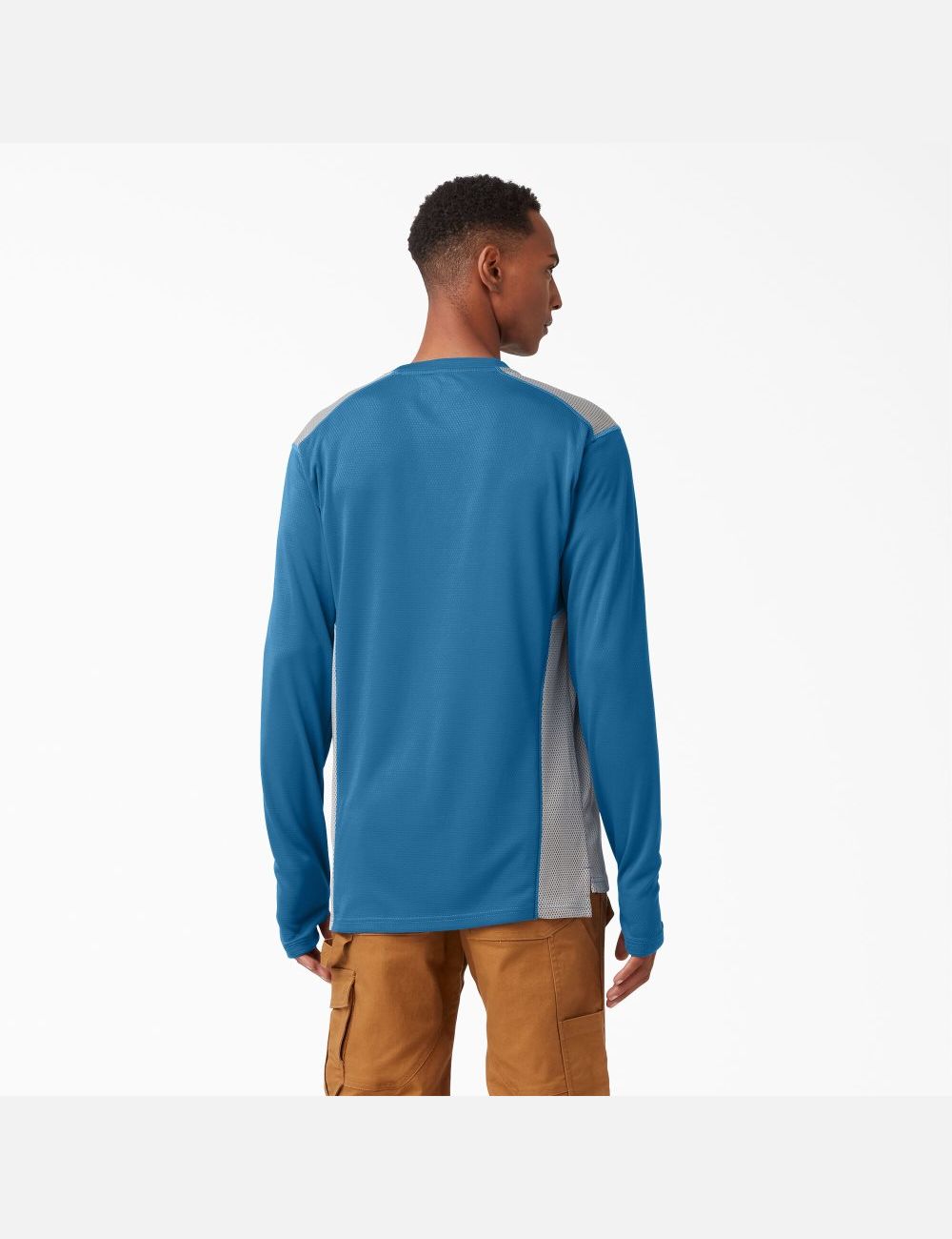 T Shirts Dickies Temp-iQ 365 Long Sleeve Bleu | 215OKDJNG