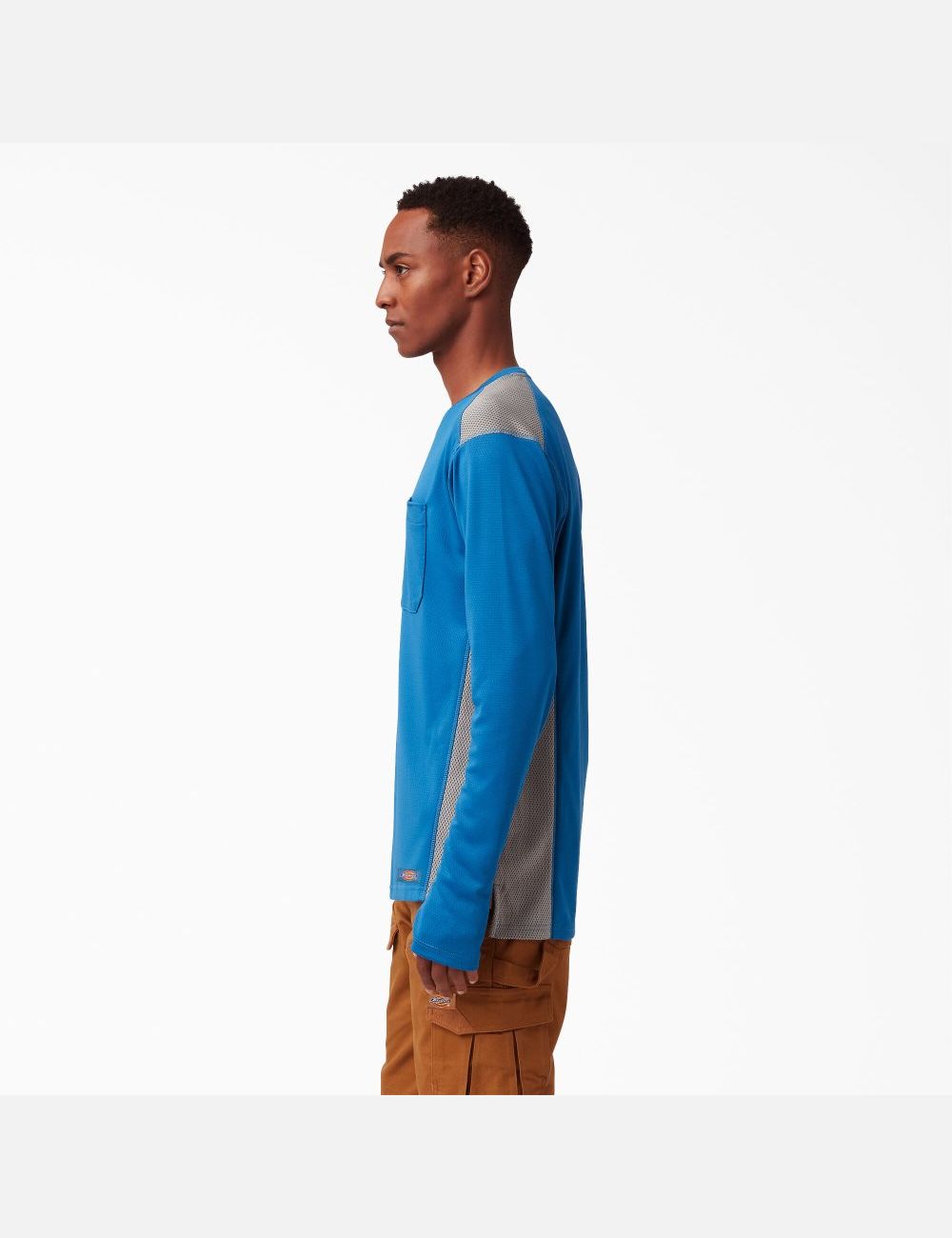 T Shirts Dickies Temp-iQ 365 Long Sleeve Bleu | 215OKDJNG