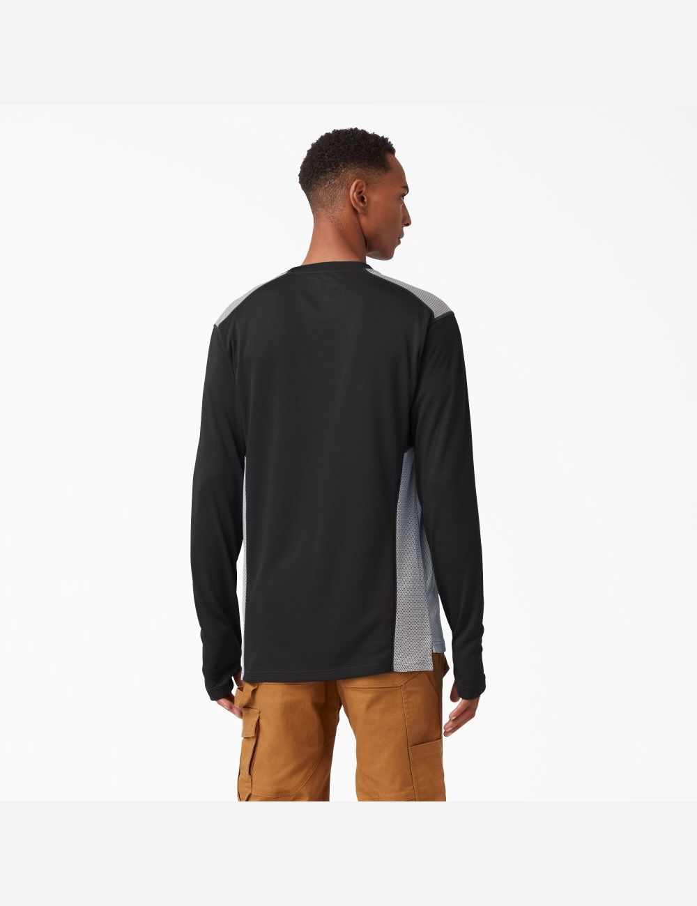 T Shirts Dickies Temp-iQ 365 Long Sleeve Noir | 518ESIODG