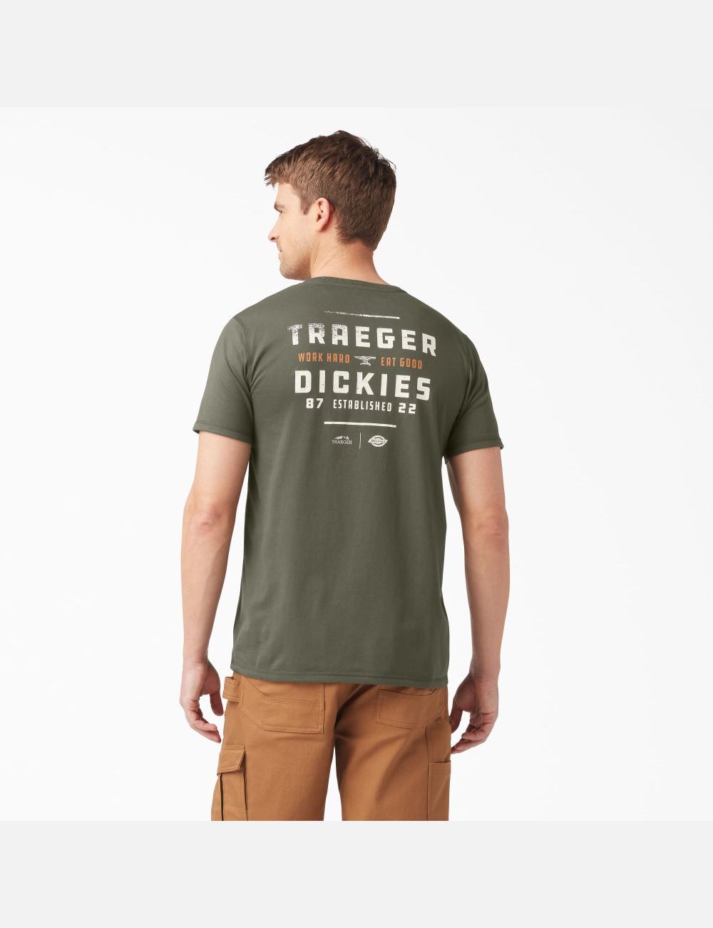 T Shirts Dickies Traeger x Ultimate Grilling Vert | 671QXFHZK