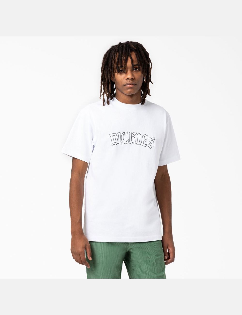 T Shirts Dickies Union Springs Corta Sleeve Blanche | 470GKVHUB