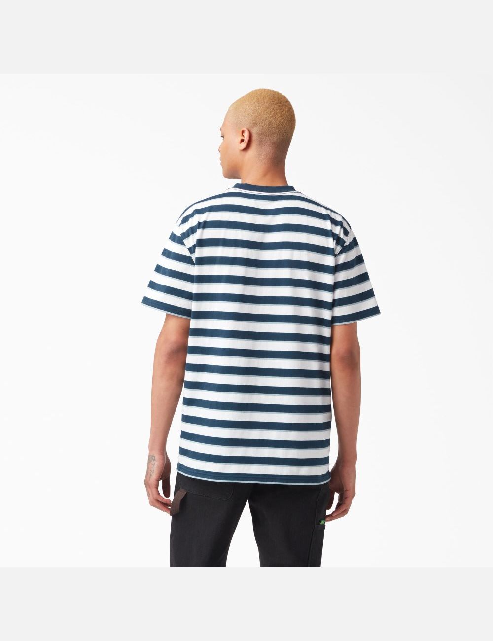 T Shirts Dickies Vincent Alvarez Rayé Bleu Stripes | 459UIKQTG