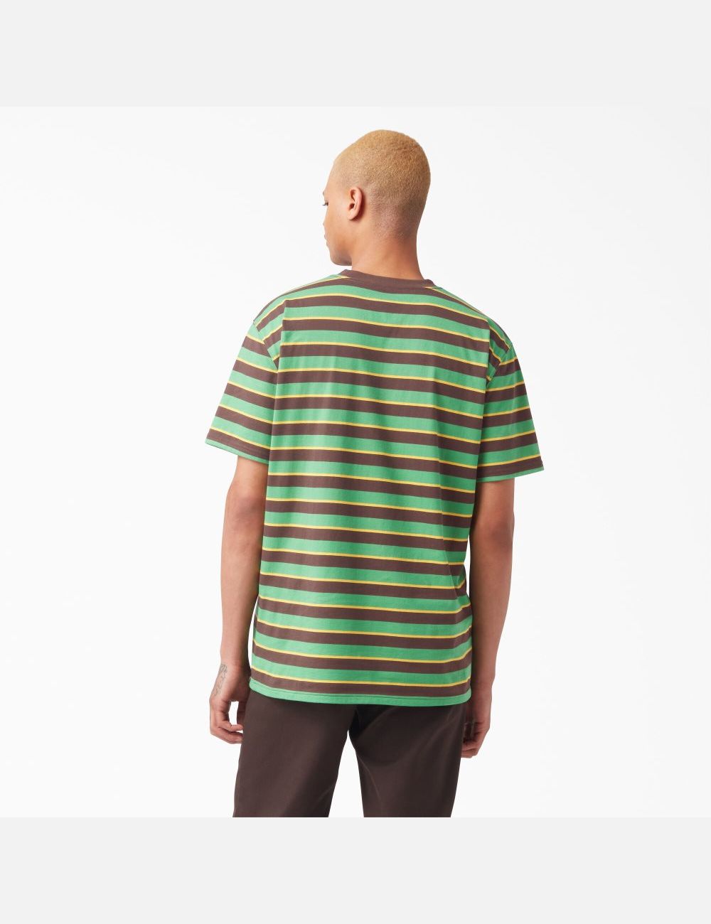 T Shirts Dickies Vincent Alvarez Rayé Vert Stripes | 635UMAQOH