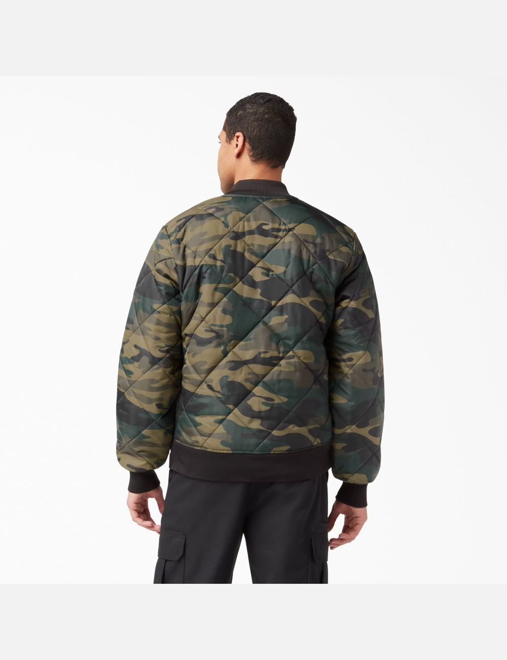 Veste Matelassée Dickies Camo Diamond Vert Camouflage | 541AEGJHQ