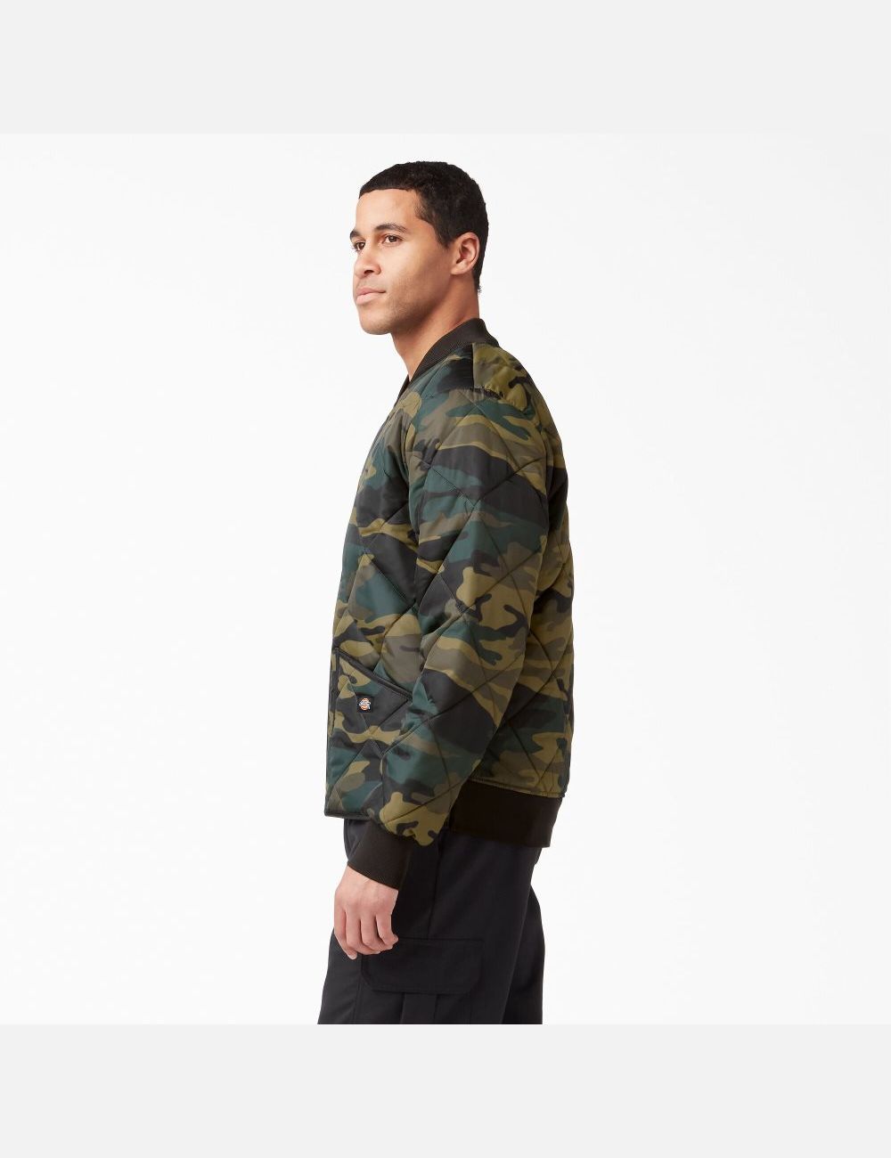 Veste Matelassée Dickies Camo Diamond Vert Camouflage | 541AEGJHQ