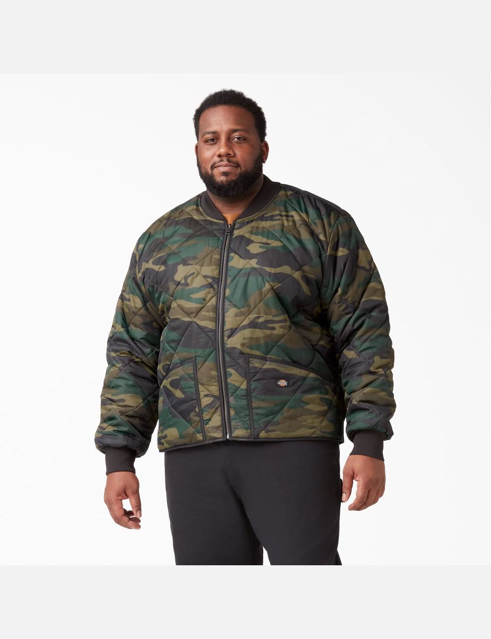 Veste Matelassée Dickies Camo Diamond Vert Camouflage | 541AEGJHQ