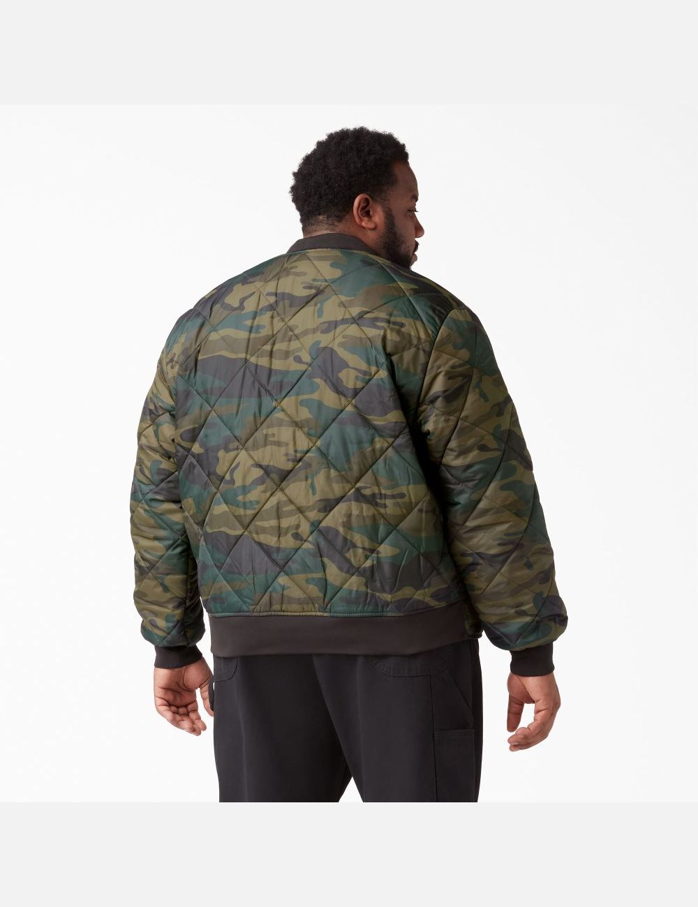 Veste Matelassée Dickies Camo Diamond Vert Camouflage | 541AEGJHQ