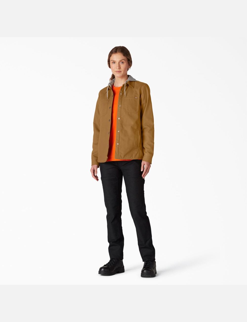 Vestes Chemises Dickies Duck Encapuchonné Marron | 984XDVFZC