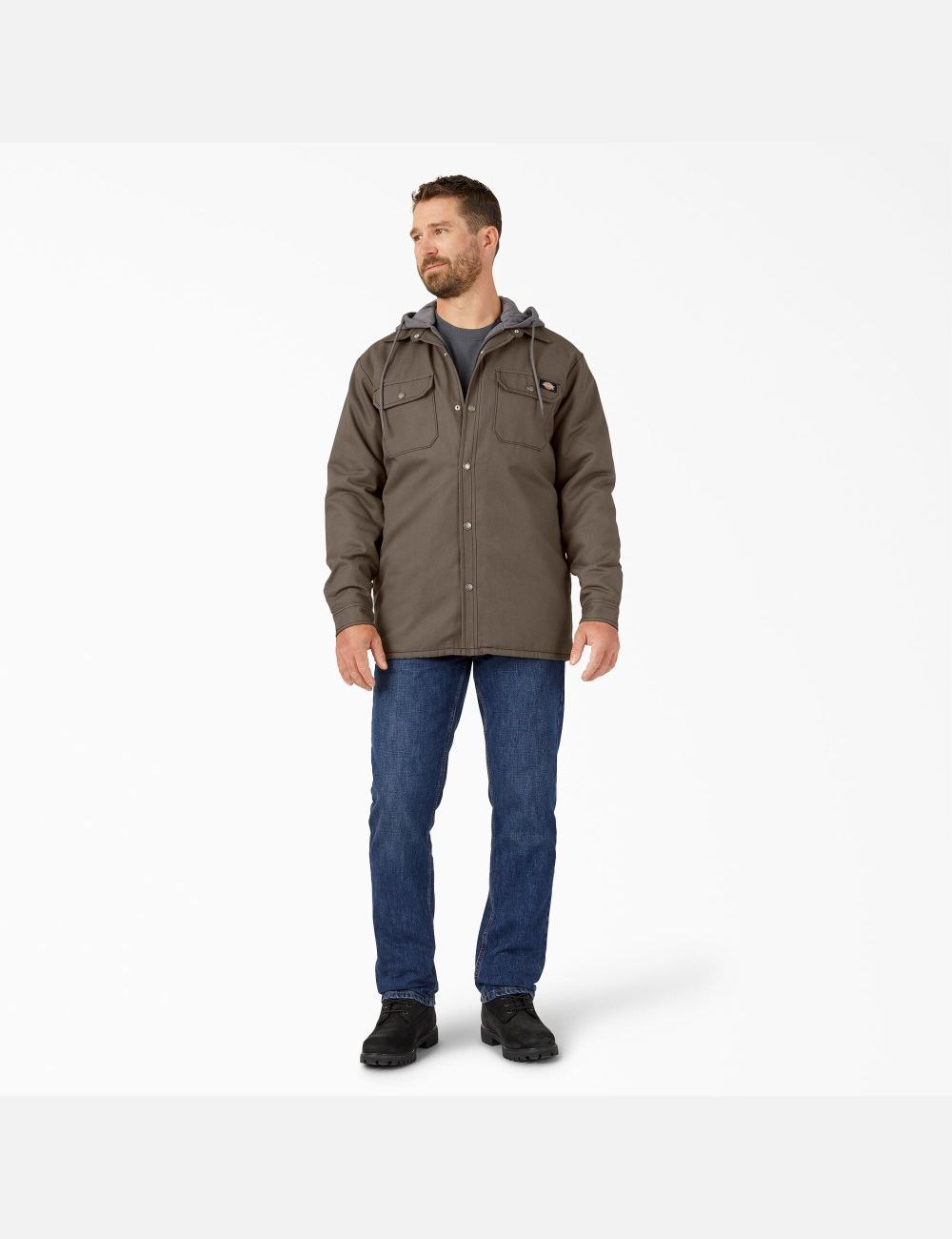 Vestes Chemises Dickies Hydroshield Duck Encapuchonné Marron Clair | 173GURXZN