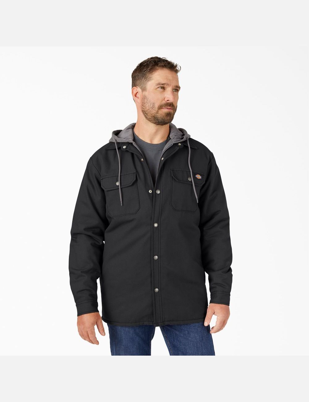 Vestes Chemises Dickies Hydroshield Duck Encapuchonné Noir | 530JICKEX