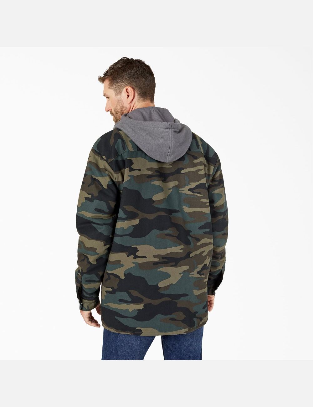 Vestes Chemises Dickies Hydroshield Duck Encapuchonné Vert Camouflage | 857YQDZHI