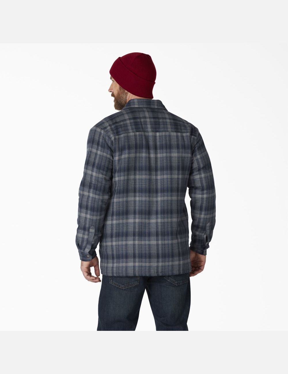 Vestes Chemises Dickies Hydroshield Flannel High Pile Fleece Bleu Marine Bleu Foncé | 167KZUDLT