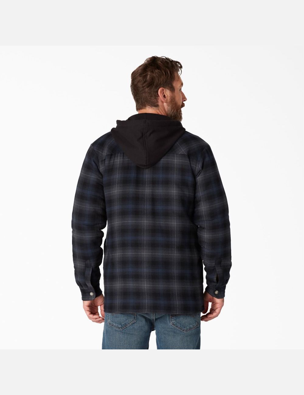 Vestes Chemises Dickies Hydroshield Flannel Noir Bleu Marine | 340DMEQHB