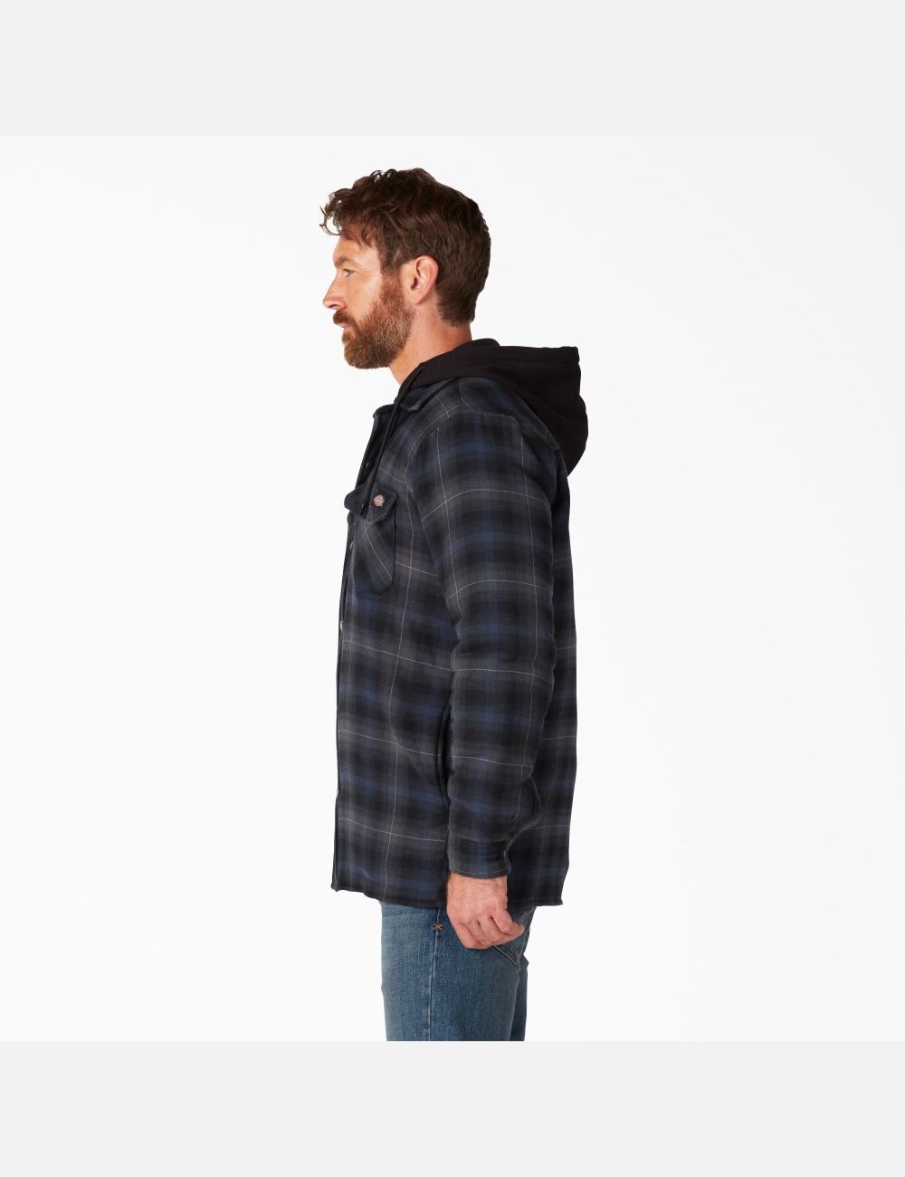 Vestes Chemises Dickies Hydroshield Flannel Noir Bleu Marine | 340DMEQHB