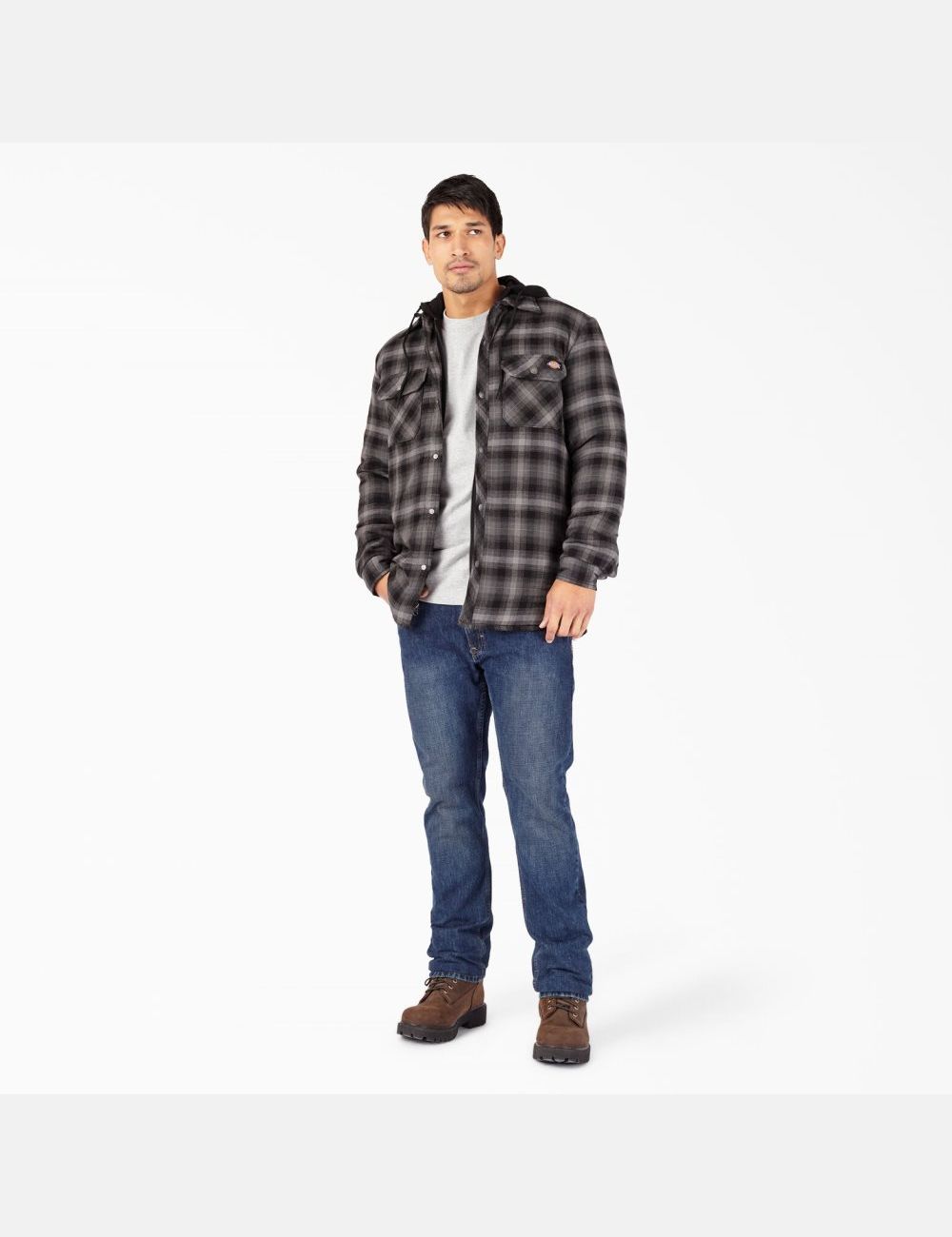 Vestes Chemises Dickies Hydroshield Flannel Noir | 705IURCSO