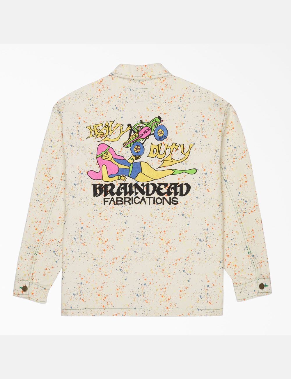 Vestes Décontractées Dickies Brain Dead Paint Splatter Tela Blanche | 075BCOGPA