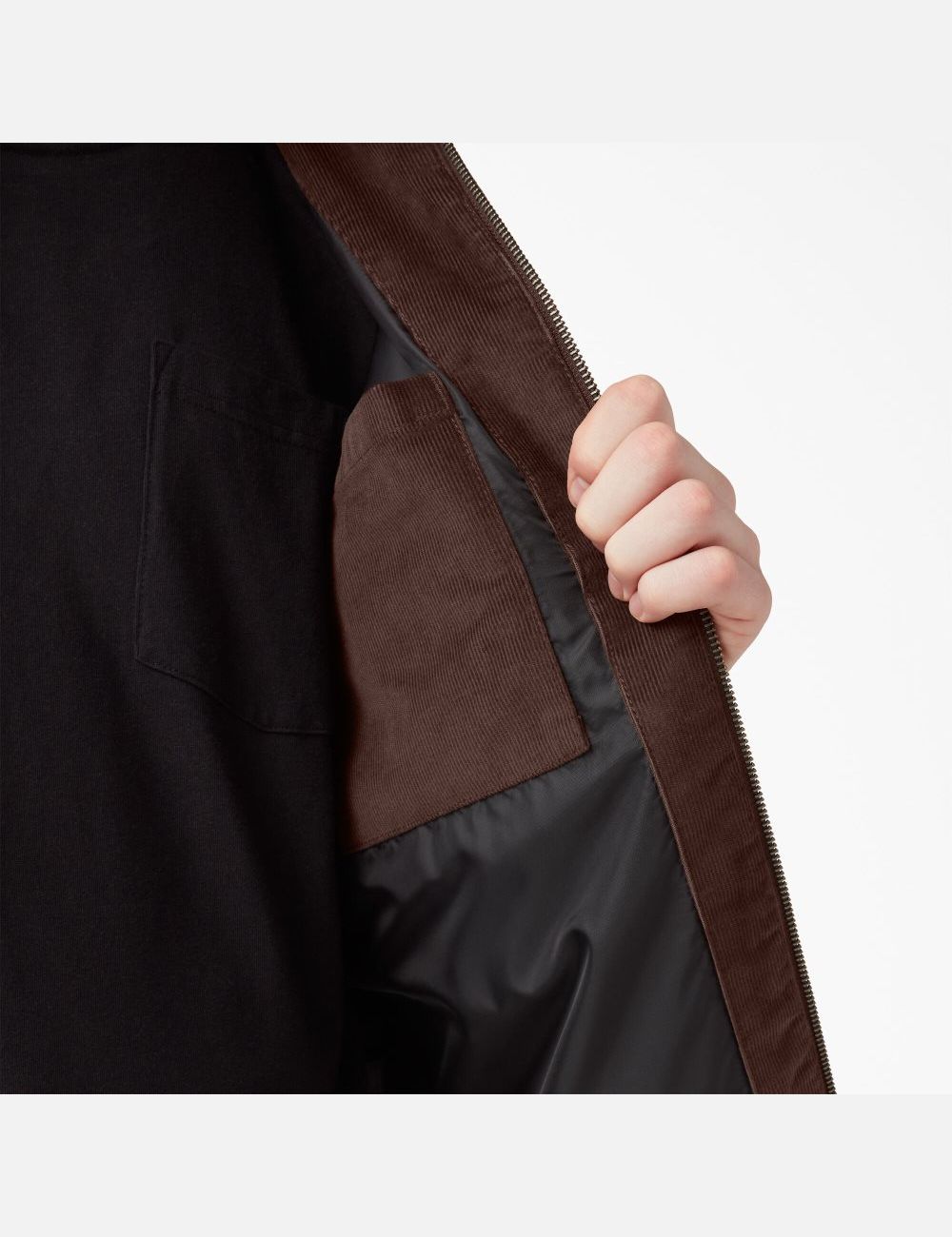 Vestes Décontractées Dickies Doublée Corduroy Chocolat Marron | 374WQFOZG