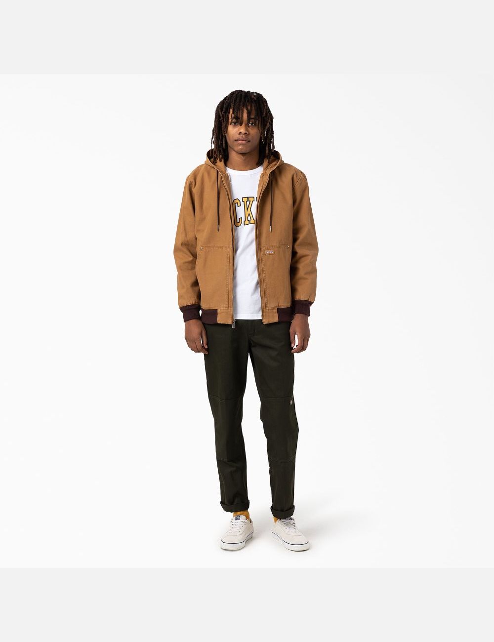 Vestes Décontractées Dickies Duck Encapuchonné Bomber Jacket Marron | 038TZAXDP