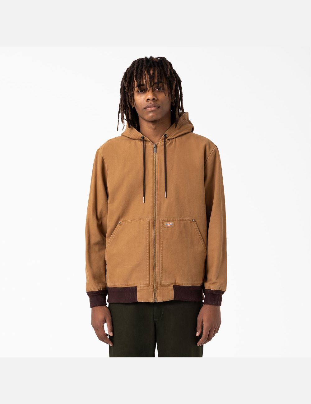 Vestes Décontractées Dickies Duck Encapuchonné Bomber Jacket Marron | 038TZAXDP