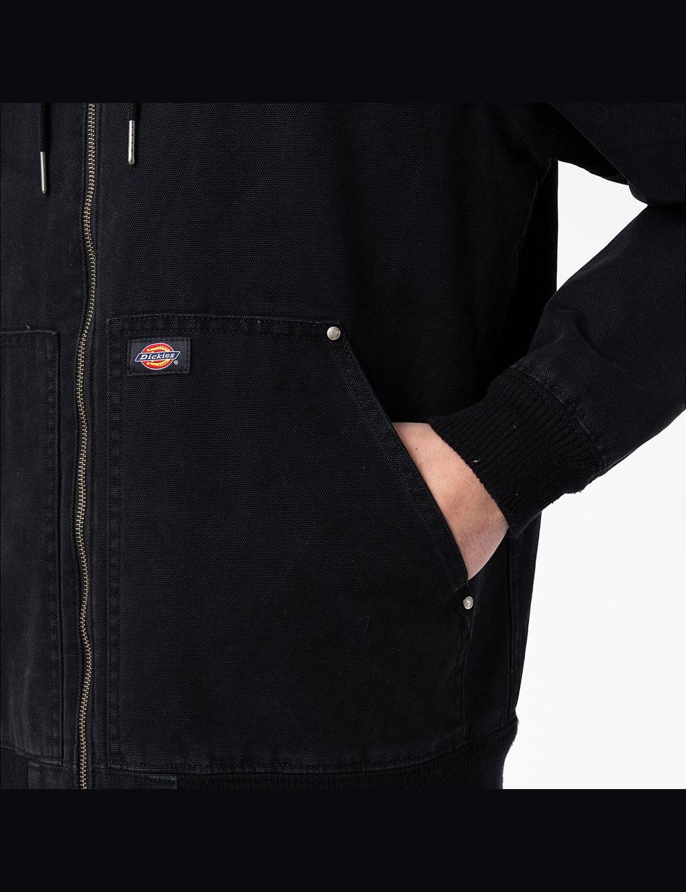 Vestes Décontractées Dickies Duck Encapuchonné Bomber Jacket Noir | 316ZSOYPU