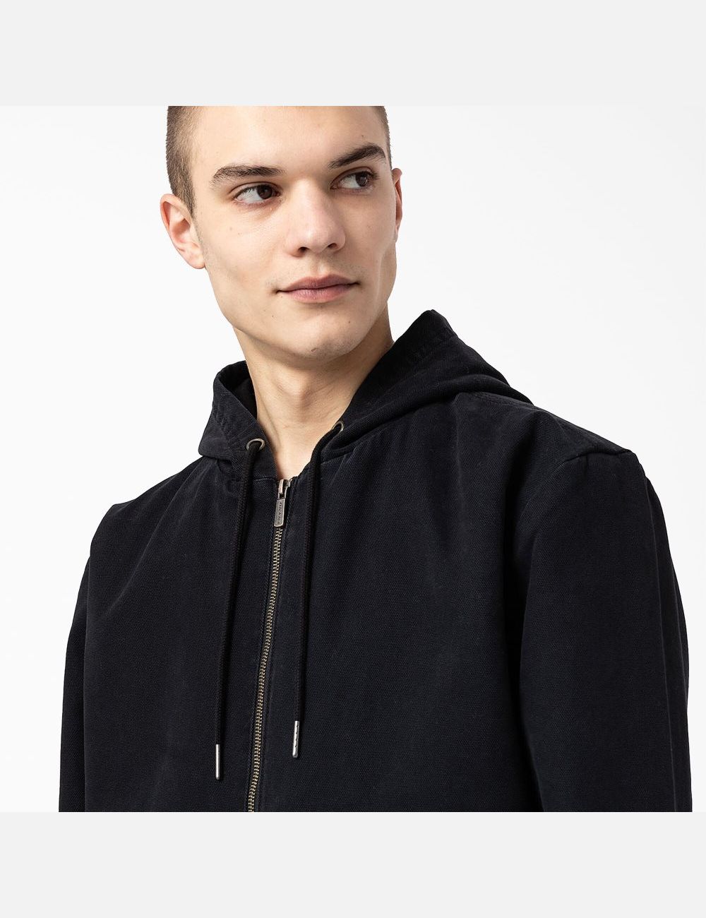 Vestes Décontractées Dickies Duck Encapuchonné Bomber Jacket Noir | 316ZSOYPU