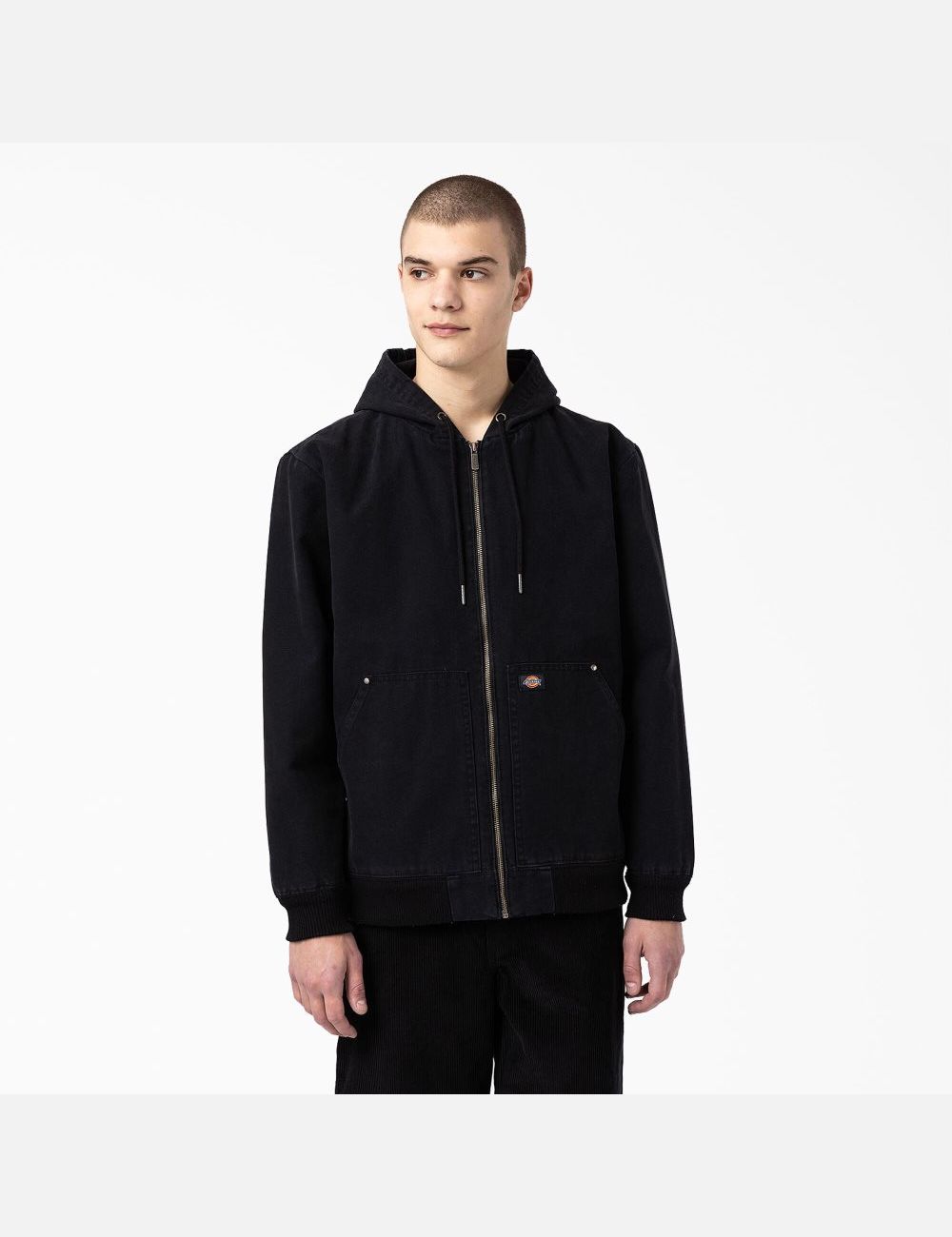 Vestes Décontractées Dickies Duck Encapuchonné Bomber Jacket Noir | 316ZSOYPU