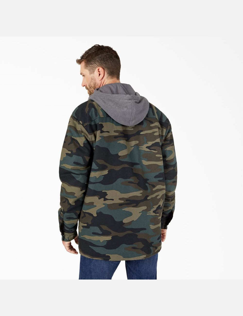 Vêtements D'extérieur Dickies Hydroshield Duck Encapuchonné Vert Camouflage | 092JIYVQL