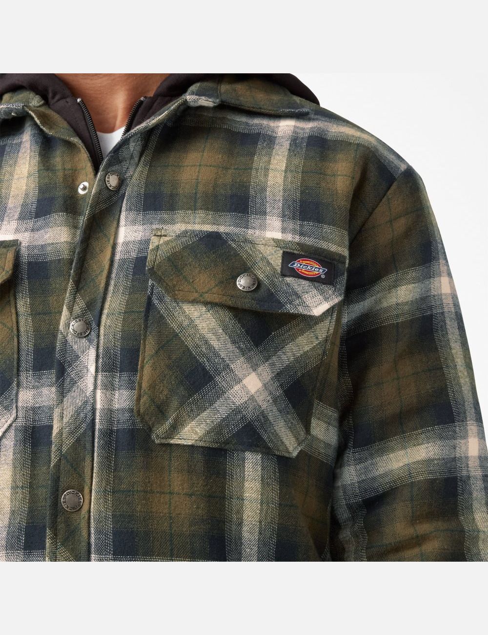 Vêtements D'extérieur Dickies Hydroshield Flannel Vert Olive Foncé Noir | 425IOHXRG